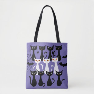 Spooky niedliche schwarze Katzen Moderne Halloween
