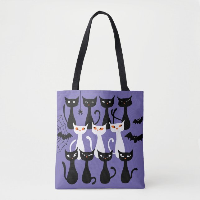 Spooky niedliche schwarze Katzen Moderne Halloween (Vorderseite)