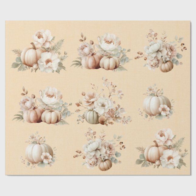 Spooky Niedlicher erster Geburtstag Halloween Wrap Geschenkpapier (Flach)