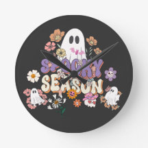 Spooky niedlicher Geist mit Blume Halloween Wall U