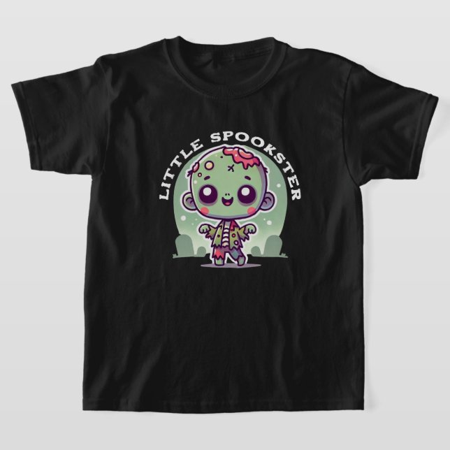 Spooky, Niedlicher Zombie, der im Friedhof spazier T-Shirt (Ablage )