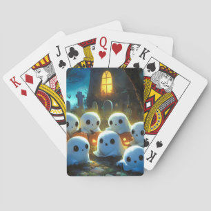 Spooky Night Friedhof Niedlich Halloween Ghost Spielkarten