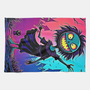 Spooky Night Halloween-Kreaturendesign Geschirrtuch