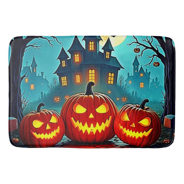  Spooky Night Haunted House Thrills Badematte (Vorderseite)