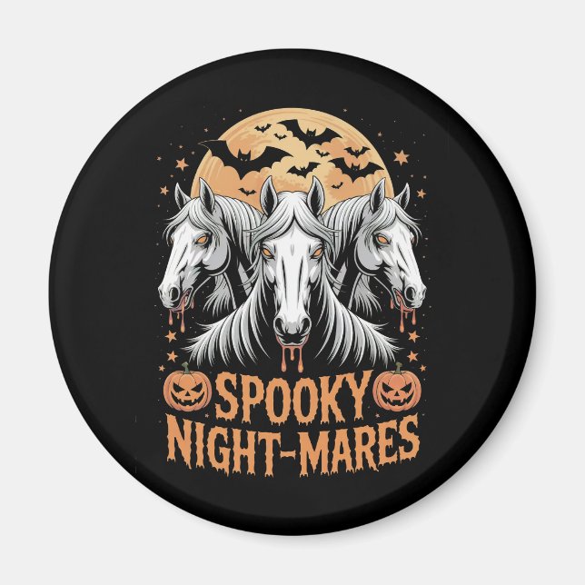 Spooky Night Mares Halloween Pferd Magnet (Vorne)