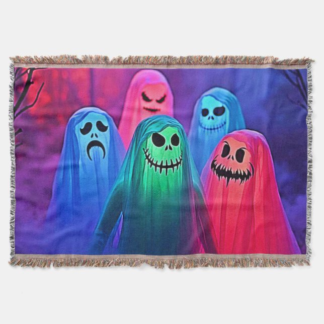 Spooky Night of Colorful Ghosts Design Decke (Vorderseite)