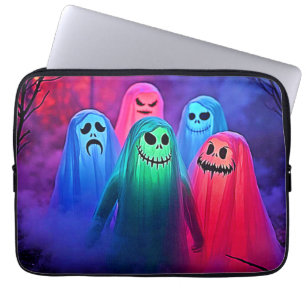 Spooky Night of Colorful Ghosts Design Laptopschutzhülle
