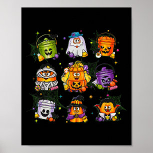 Spooky Nuggets Mecket Halloween Chicken Nugge Poster