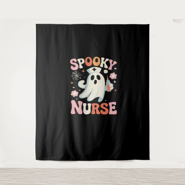 Spooky Nurse Classic T - Shirt_1 Wandteppich (Vorderseite)
