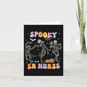 Spooky Nurse Ghost Halloween Niedlich Groovy Nursi Karte