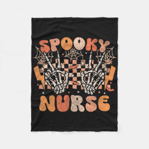 Spooky Nurse Halloween Skeleton Kostüm Retro Groo Fleecedecke