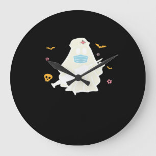 Spooky Nurse Practitioner Niedlich Halloween Overs Große Wanduhr