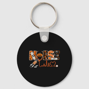Spooky Nurse Pumpkin Halloween Kostüm Rn Cna Mens Schlüsselanhänger