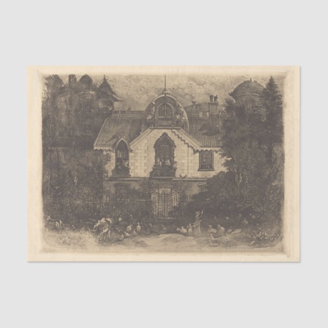 Spooky Old Church Seidenpapier (Vorderseite)