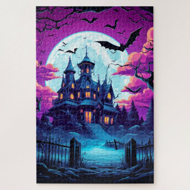 Spooky Old Spuk House Halloween Puzzle (Vertikal)