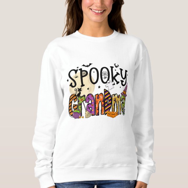 Spooky Oma Halloween Sweatshirt (Vorderseite)