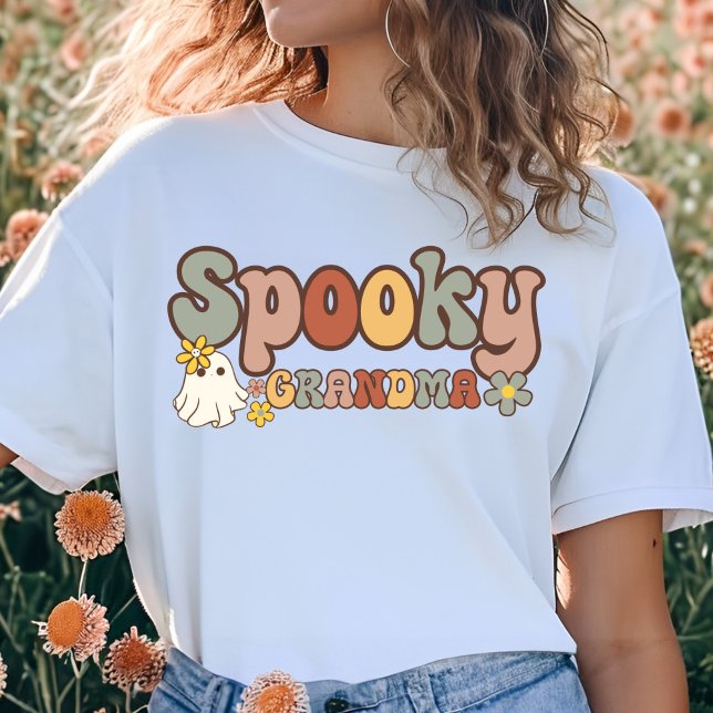 Spooky Oma Retro Halloween Matchfamilie T-Shirt (Von Creator hochgeladen)