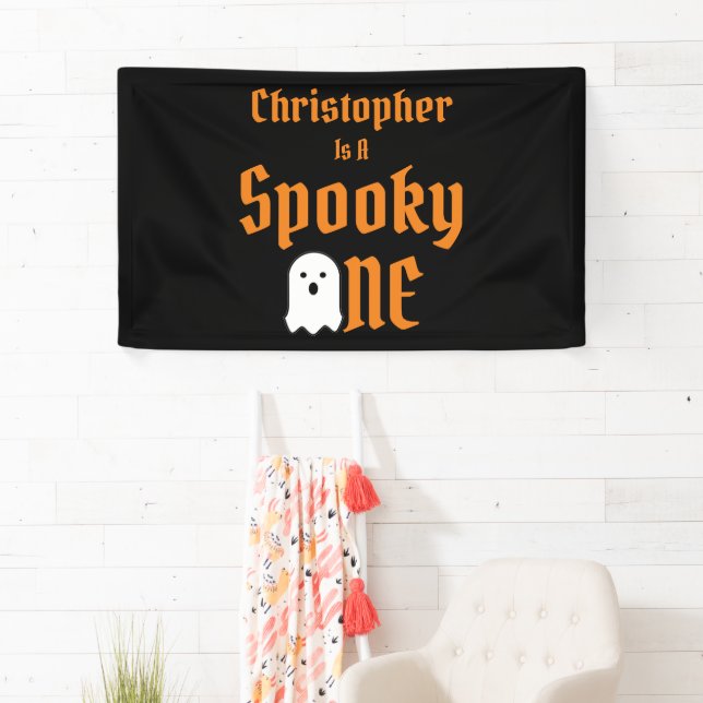 Spooky One 1. Geburtstag Banner (Insitu)
