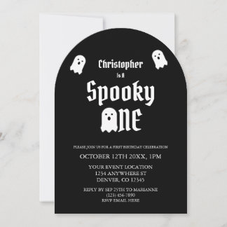 Spooky One 1. Geburtstag Einladung