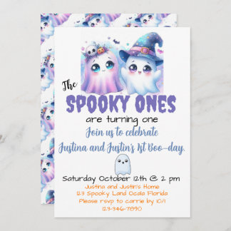 Spooky One 1. Geburtstag Einladung