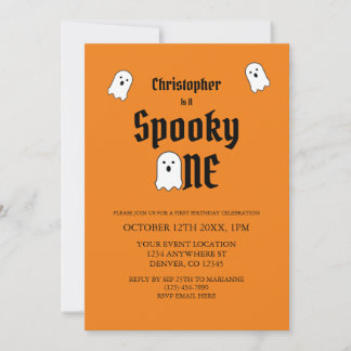 Spooky One 1. Geburtstag Einladung