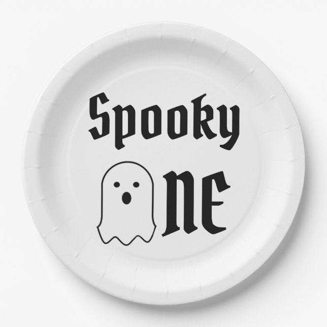 Spooky One 1. Geburtstag Pappteller (Vorderseite)