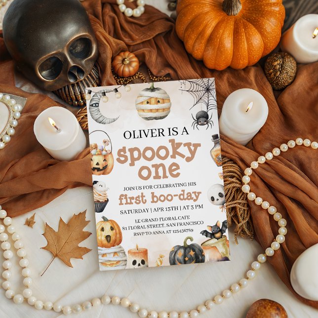 Spooky One Birthday Einladung (Von Creator hochgeladen)