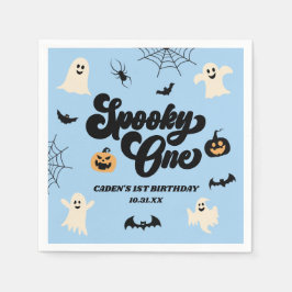 Spooky One Blue Halloween 1. Geburtstag Party Serviette