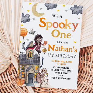 Spooky One Costume Party Halloween Geburtstag Einladung