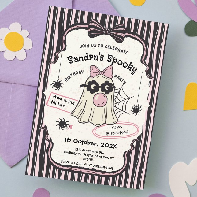 Spooky One — Cute Halloween 1st Birthday Invite Einladung (Spooky One — Cute Halloween 1st Birthday Invite)