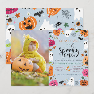 Spooky One Foto Halloween 1. Geburtstag Einladung