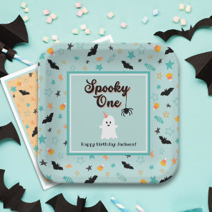 Spooky One Gender Neutral Halloween 2. Geburtstag Pappteller