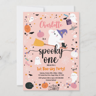 Spooky One Girl Birthday Halloween-Party