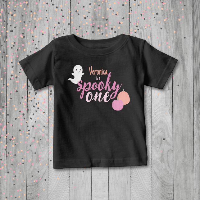 Spooky One Girl's erster Geburtstag Baby T-shirt (Spooky One Custom Birthday Shirt)