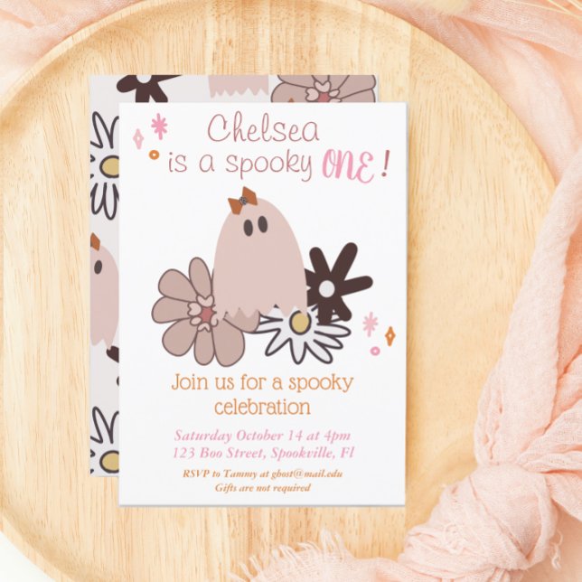 Spooky One Girls erster Geburtstag Einladung (Von Creator hochgeladen)