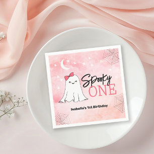 Spooky One Girly Ghost 1. Geburtstags-Party Serviette