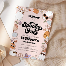 Spooky One Groovy Halloween 1. Geburtstag