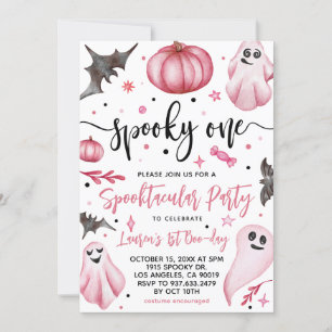 Spooky One Halloween 1. Geburtstag Einladung