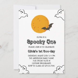 Spooky One Halloween 1. Geburtstag Einladung