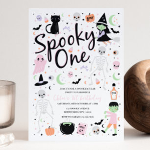 Spooky One Halloween 1. Geburtstag Einladung