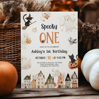 Spooky One | Halloween 1. Geburtstag Einladung