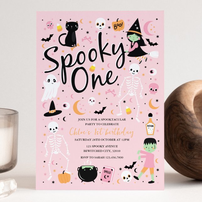 Spooky One Halloween 1. Geburtstag Einladung (Von Creator hochgeladen)