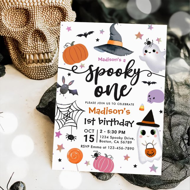 Spooky One Halloween 1. Geburtstag Einladung (Von Creator hochgeladen)