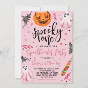 Spooky One Halloween 1. Geburtstag Einladung