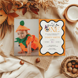 Spooky One Halloween 1. Geburtstag Foto Einladung