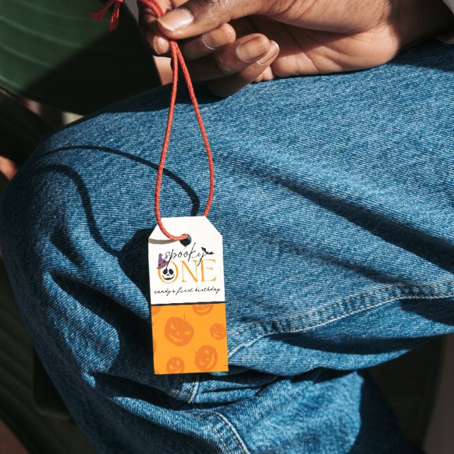 Spooky One Halloween 1. Geburtstag Geschenkanhänger (spooky one 1st birthday gift tags)