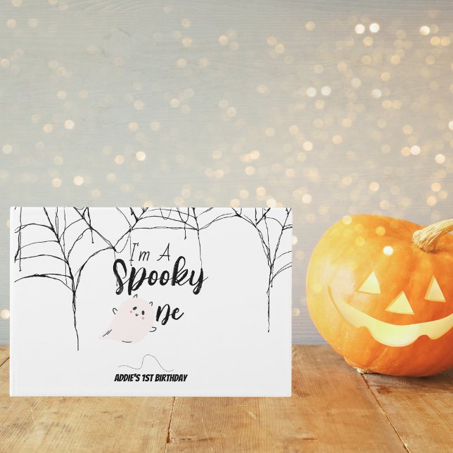 Spooky One | Halloween 1. Geburtstag | Minimaler R Gästebuch (Von Creator hochgeladen)