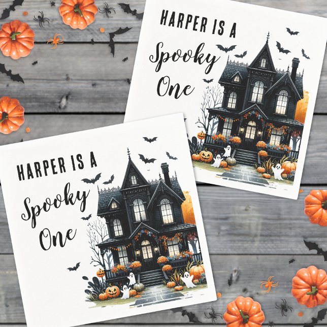 Spooky One Halloween 1. Geburtstag Party Serviette (Spooky One Halloween 1st Birthday Party Napkins)