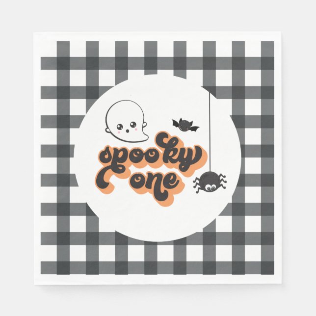Spooky One Halloween 1. Geburtstag Serviette (Vorderseite)