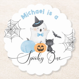 Spooky One Halloween Birthday Blue Boo Untersetzer